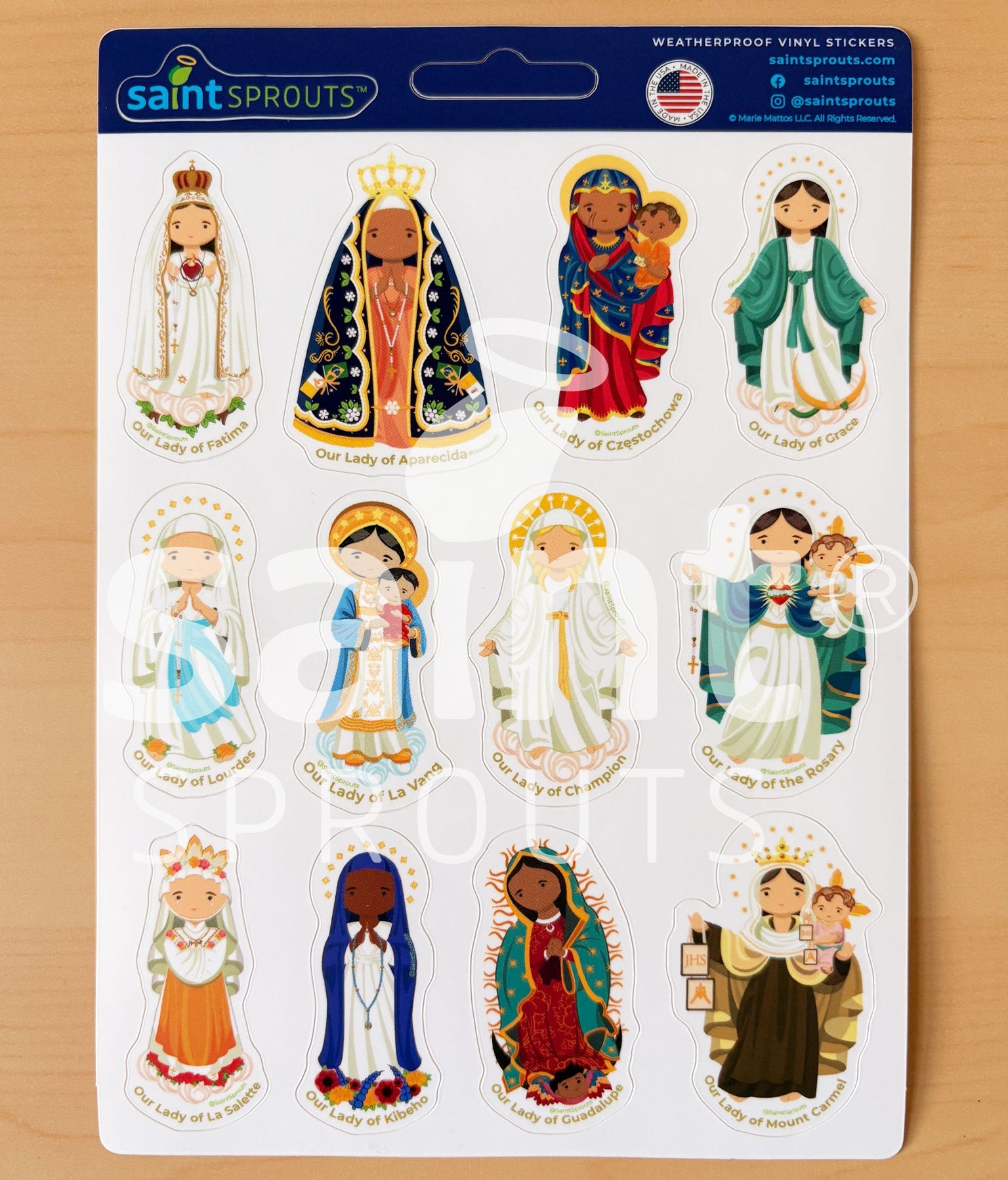 Marian Apparitions Sticker Sheet