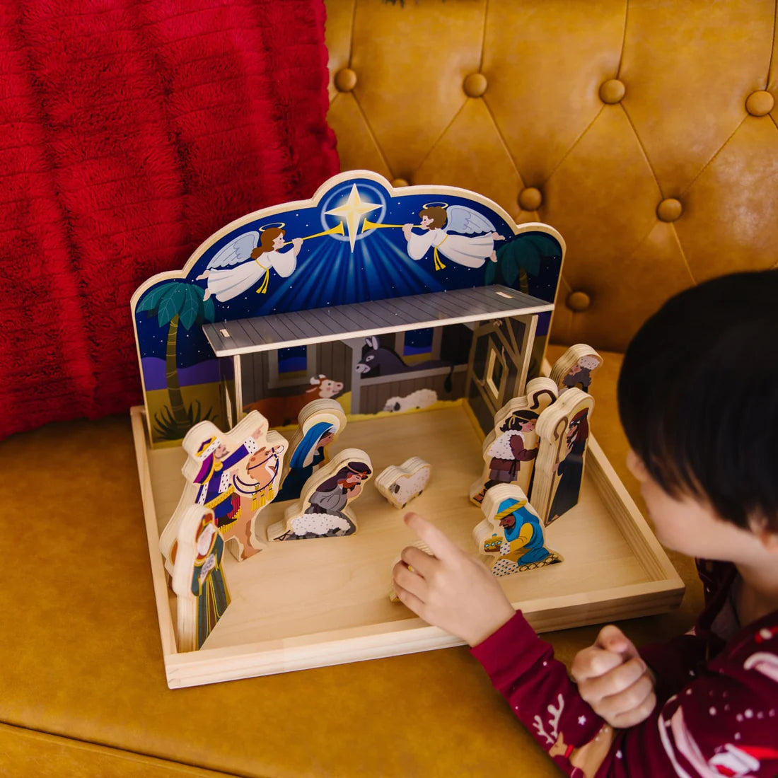 Melissa and doug wooden nativity set hotsell