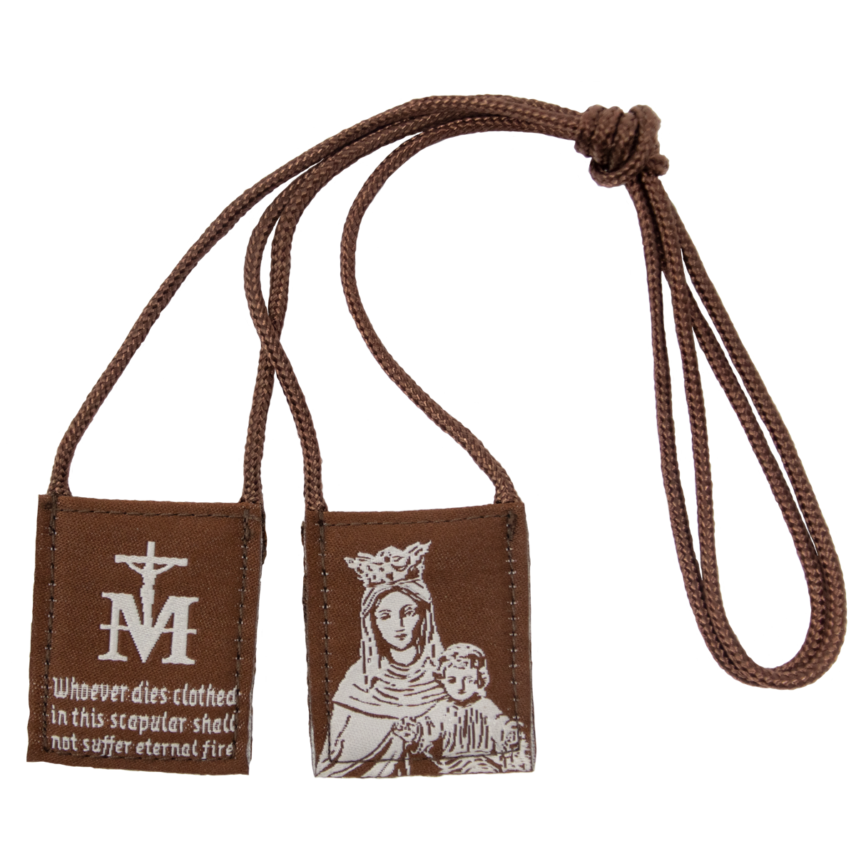 OLMC with Promise | Our Lady of Mt. Carmel Premium Brown Scapular