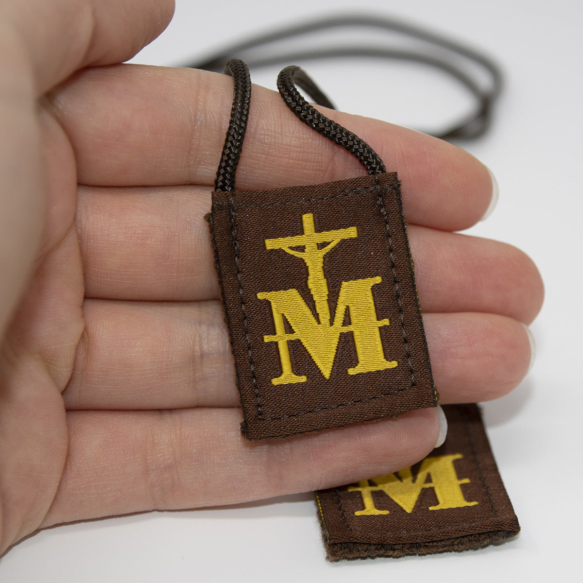 Marian Crucifix | Premium Brown Scapular