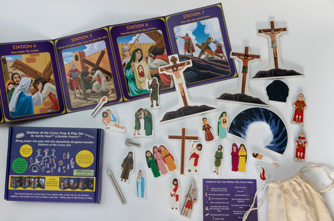 Stations of the Cross Pray & Play Set - By Saintly Heart™ & Brother Francis™