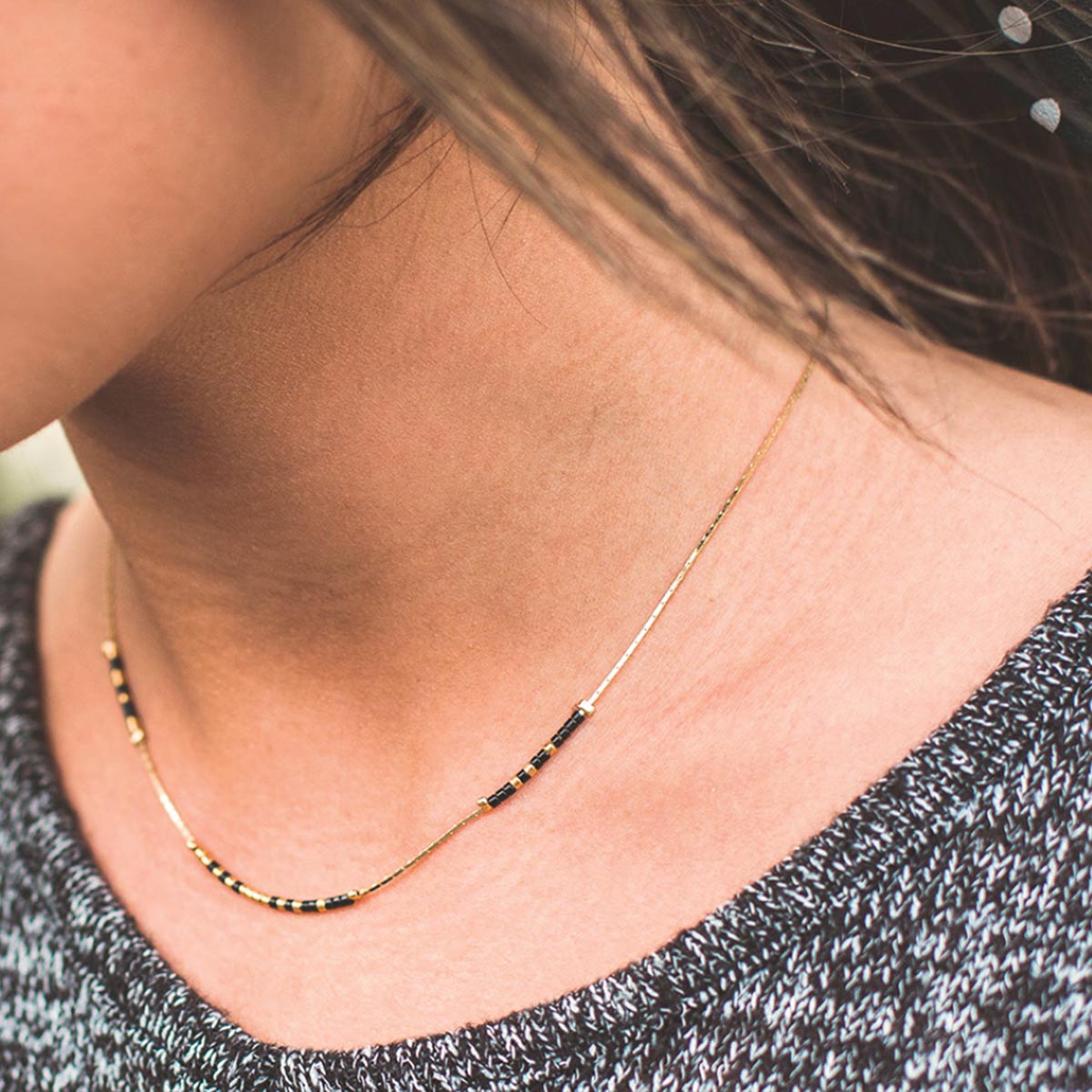 Saints Geaux! Morse Code Necklace