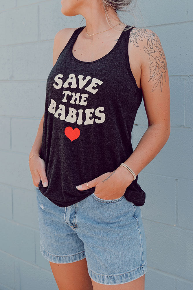 Save The Babies Racer Tank