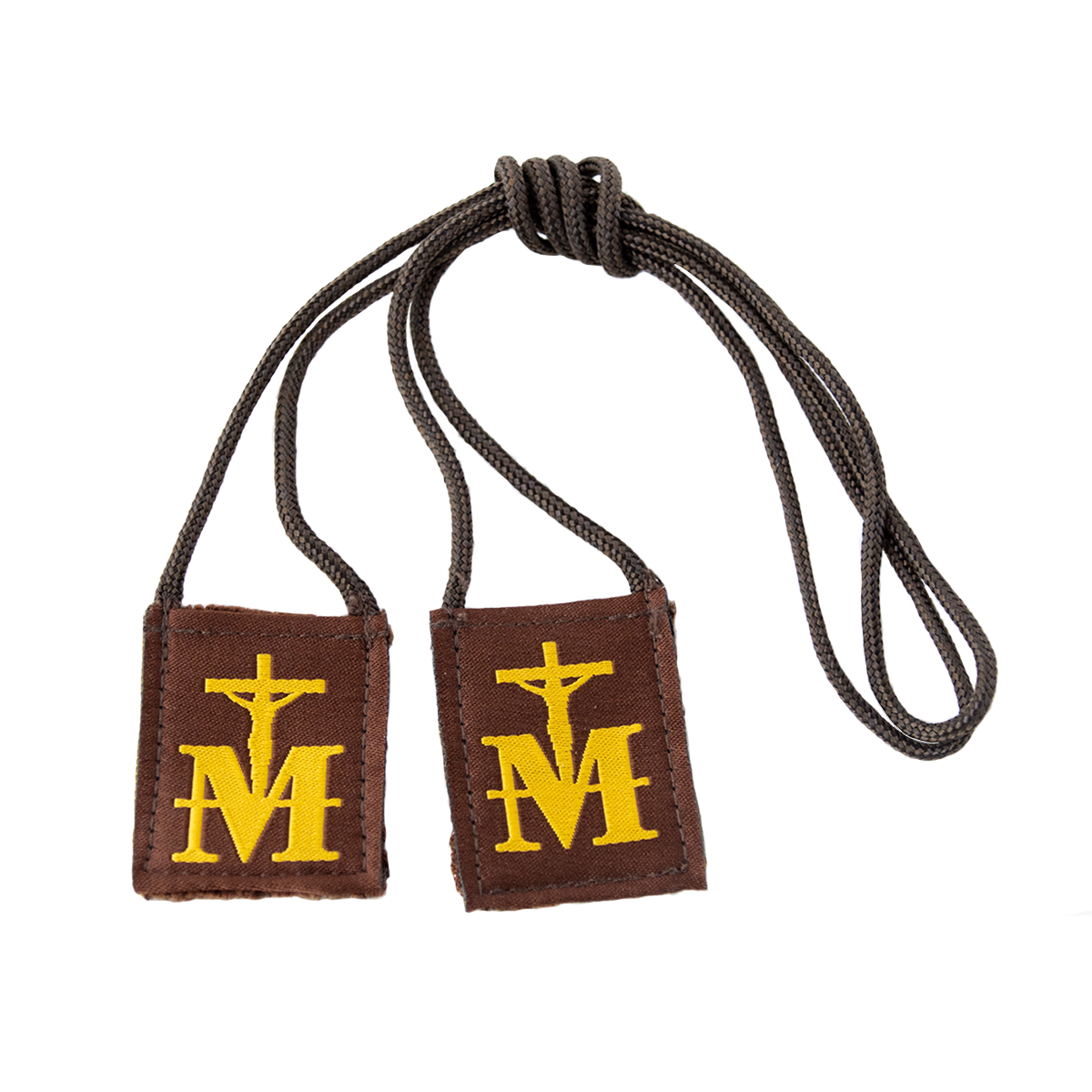 Marian Crucifix | Premium Brown Scapular