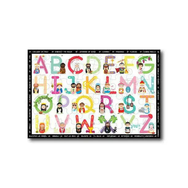 Saints & Symbols Alphabet Giant Floor Puzzle 24" x 36"