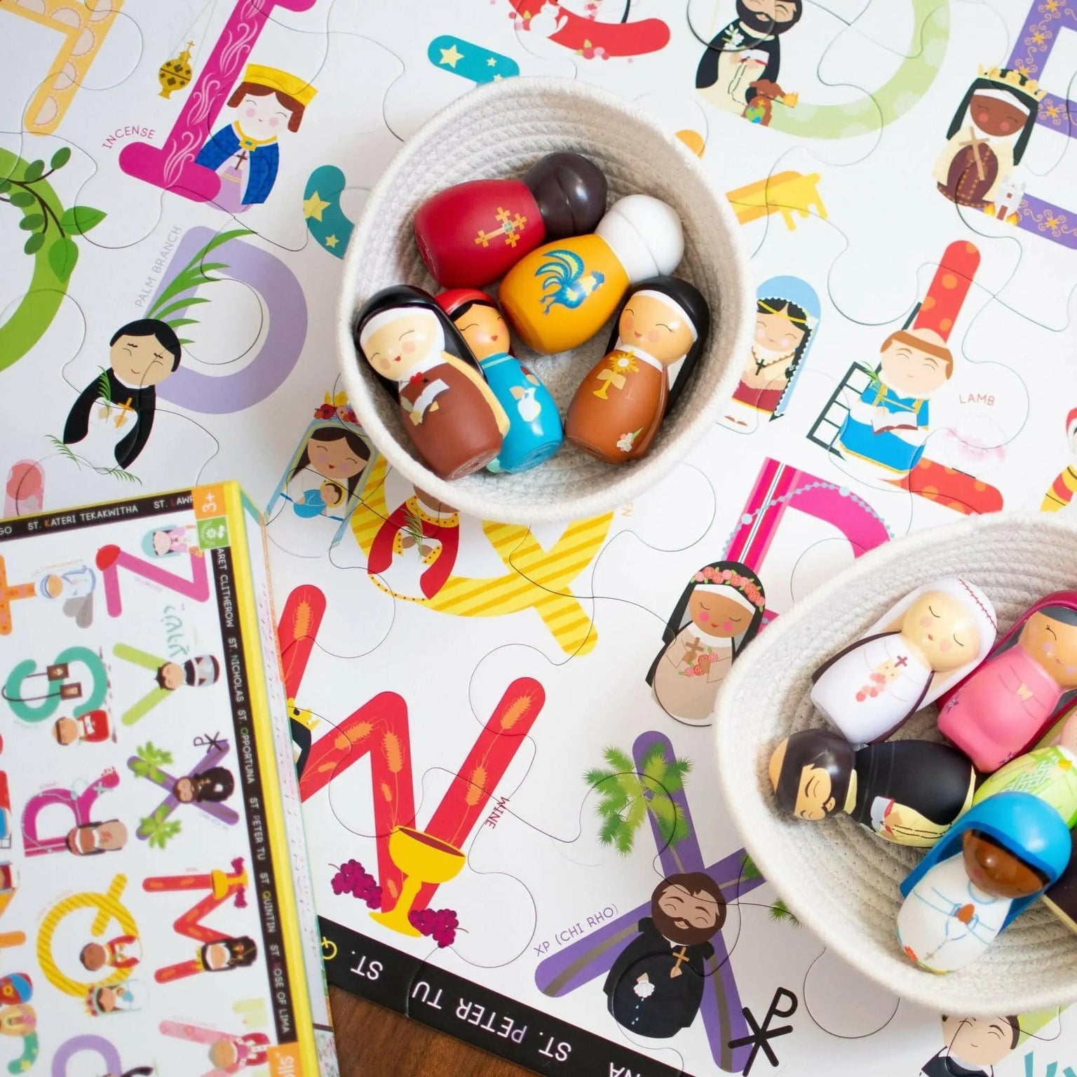 Saints & Symbols Alphabet Giant Floor Puzzle 24" x 36"