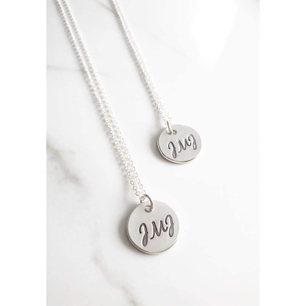 Sterling Silver JMJ Disc Necklace