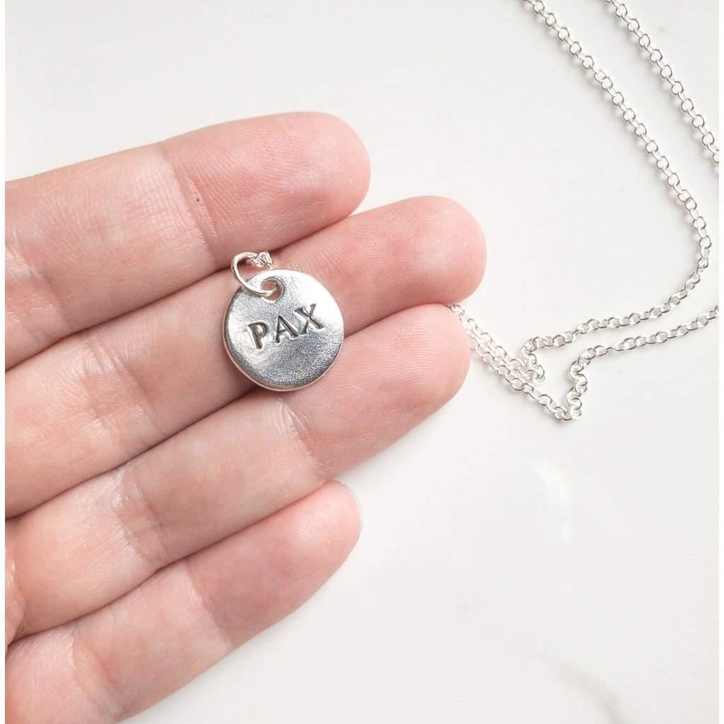 Sterling Silver Pax Necklace