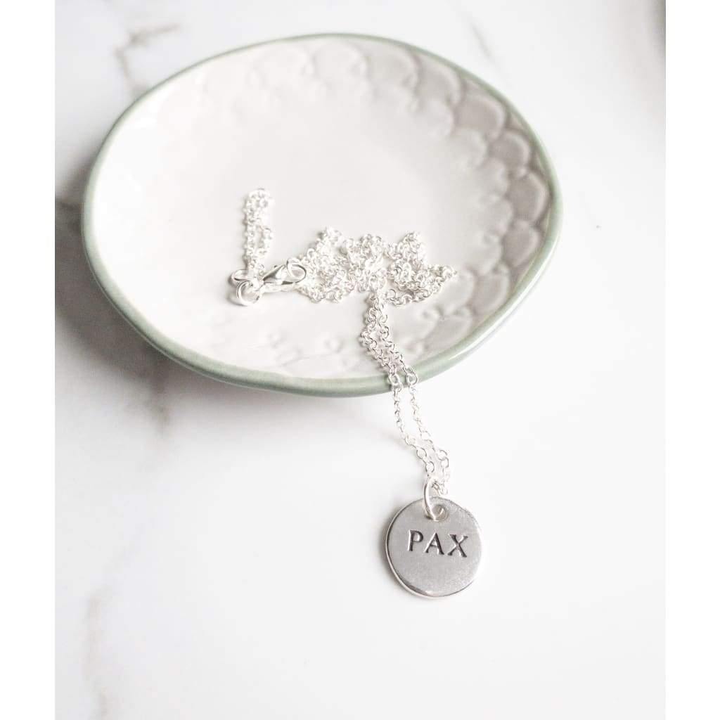 Sterling Silver Pax Necklace