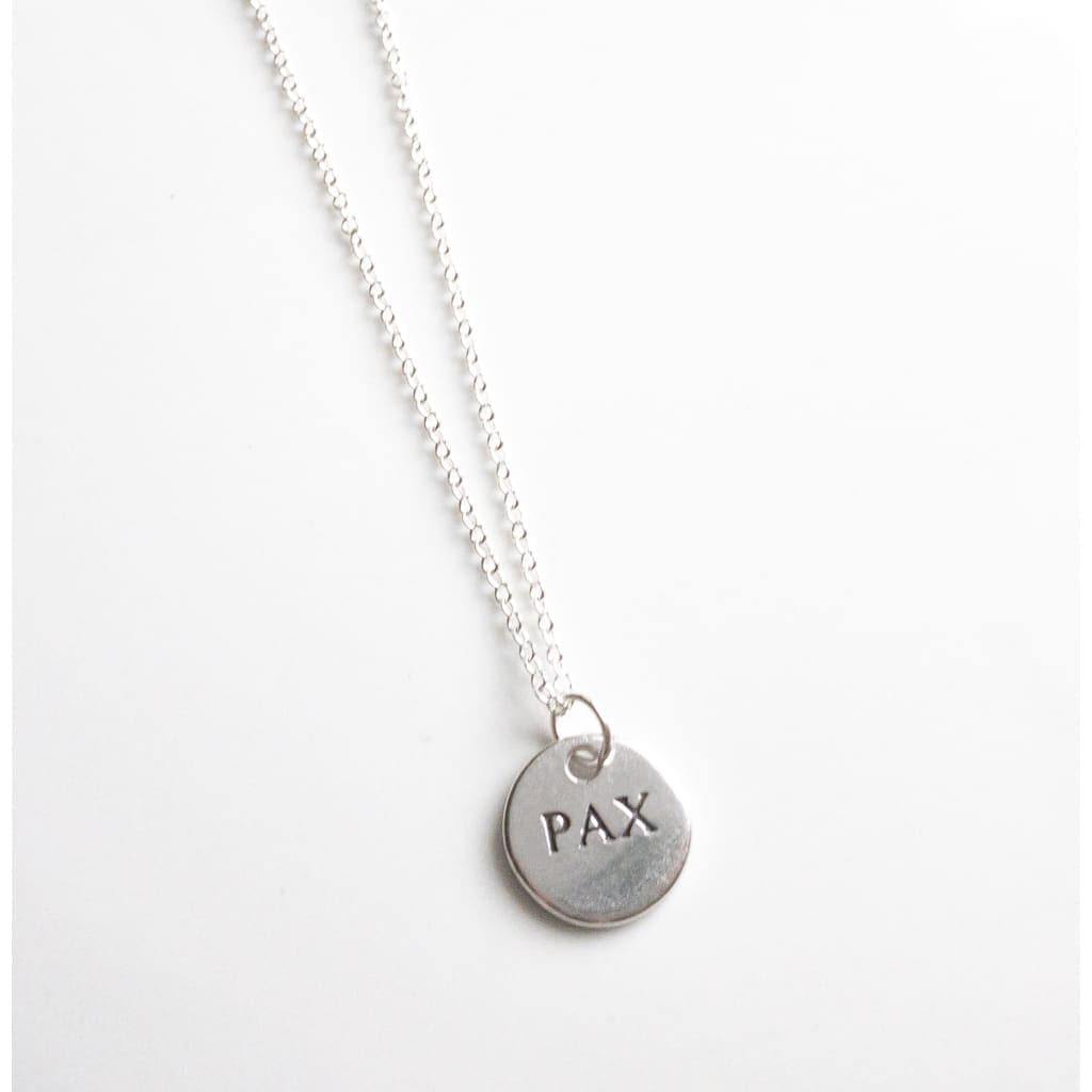 Sterling Silver Pax Necklace