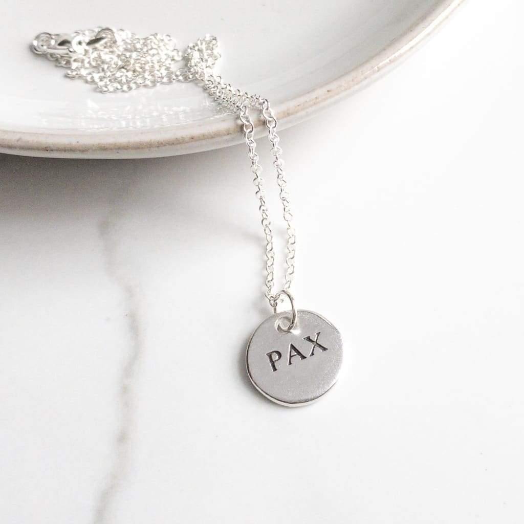 Sterling Silver Pax Necklace