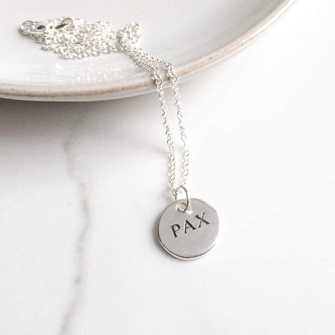 Sterling Silver Pax Necklace