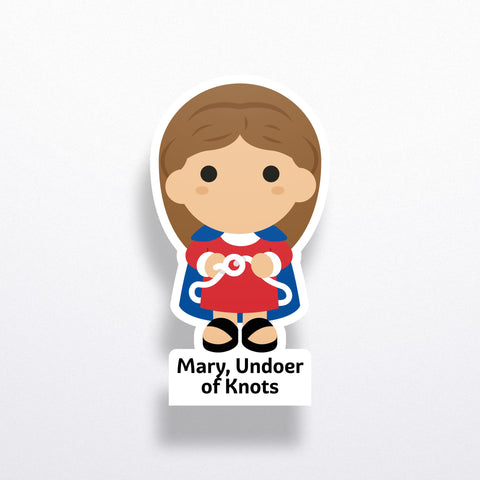 Mary, Undoer of Knots Sticker