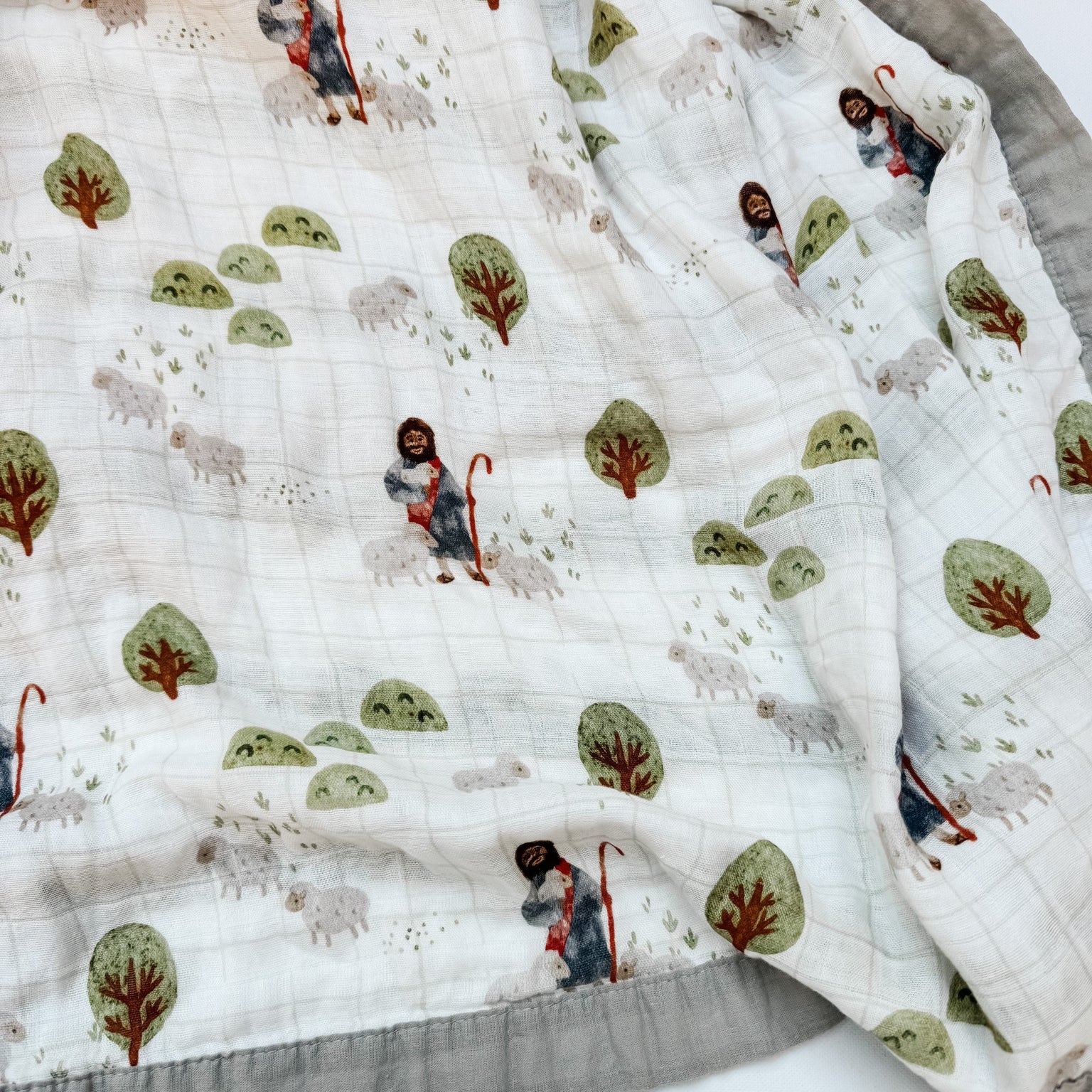The Lord is my Shepherd - Catholic Luxury Double Sided Muslin Blanket