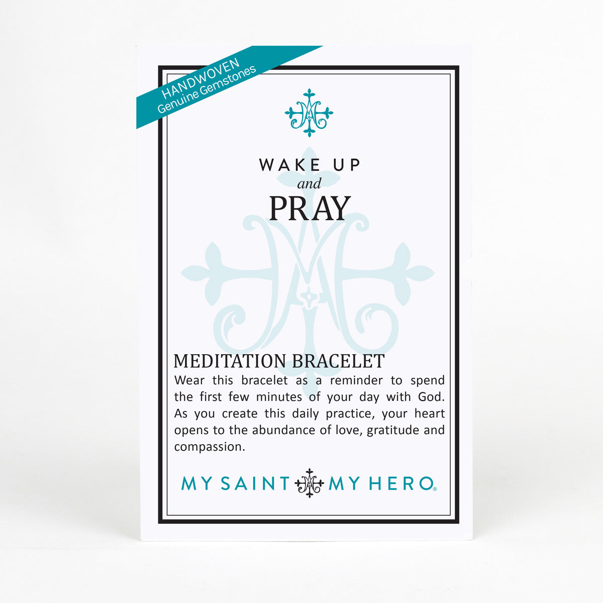 Wake Up and Pray Meditation Bracelet - Hematite - My Saint My Hero