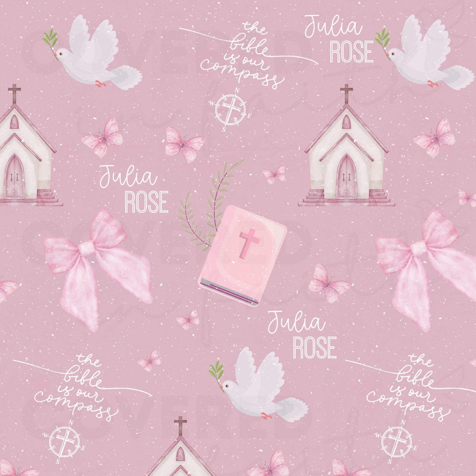 Personalized Bible is Our Compass Minky Blanket
