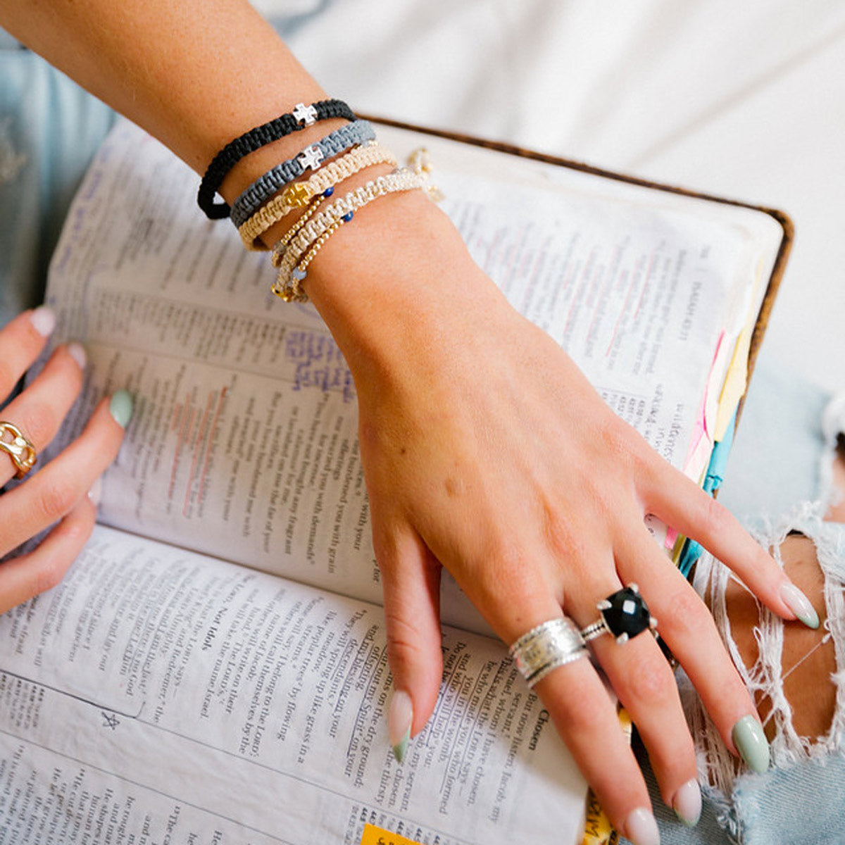 Wonderfully Made Bracelet - Silver Cross