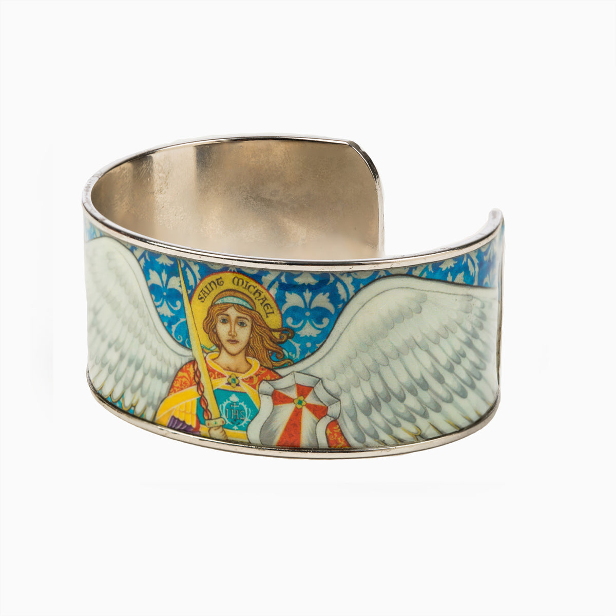 Buy Christ Archangel St. Michael Prayer Protection Catholic Magnetic  Leather Bracelet, Religious Christian Godness Saint Angel Amulet Bangle  Christening Personalized Engraved Jewelry for Men Women, Leather magnet,  stainless steel, at Amazon.in