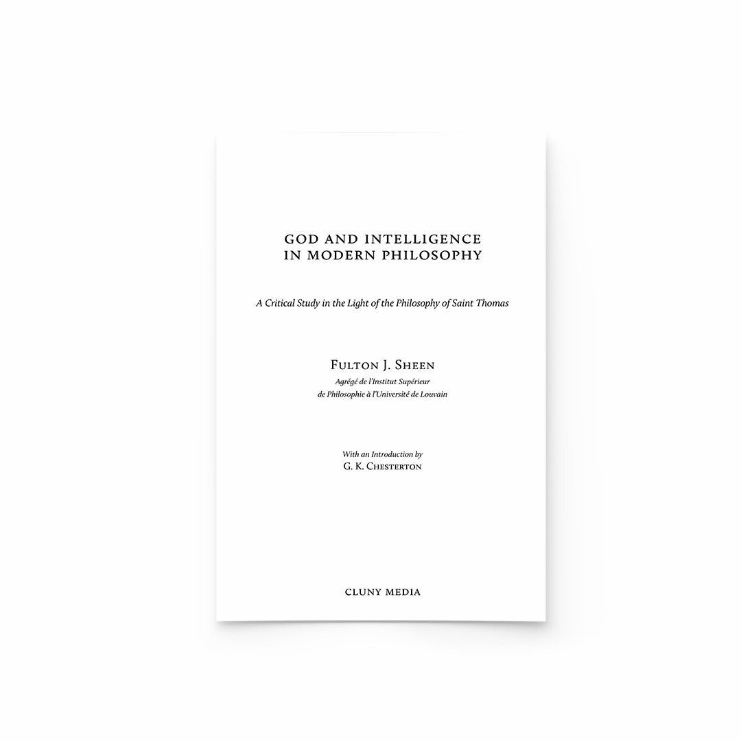 God and Intelligence in Modern Philosophy