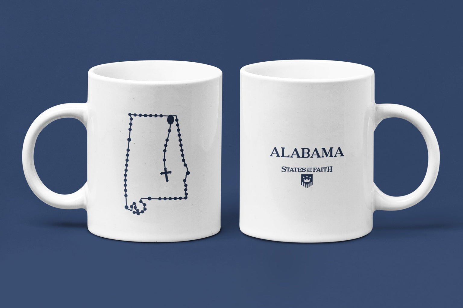 Alabama State Catholic Rosary Custom Coffee Mug Gift, State Pride, Tea and Coffee Cup