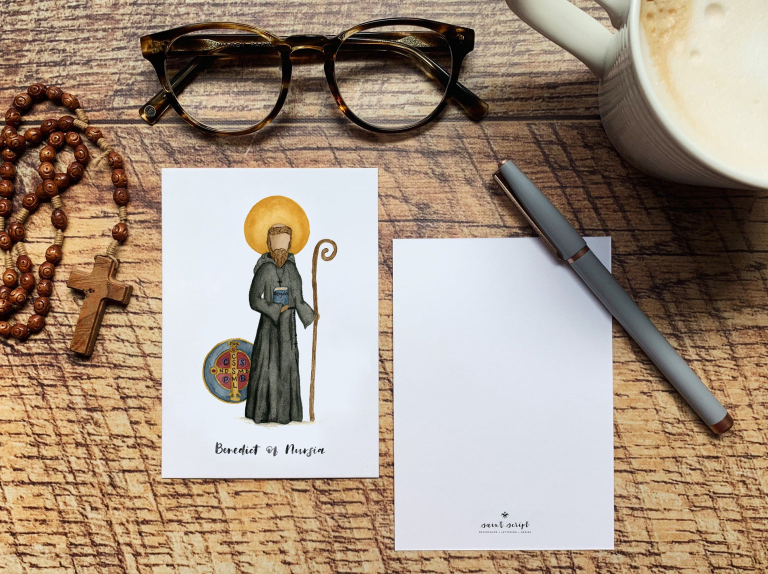 Benedict of Nursia Notecard