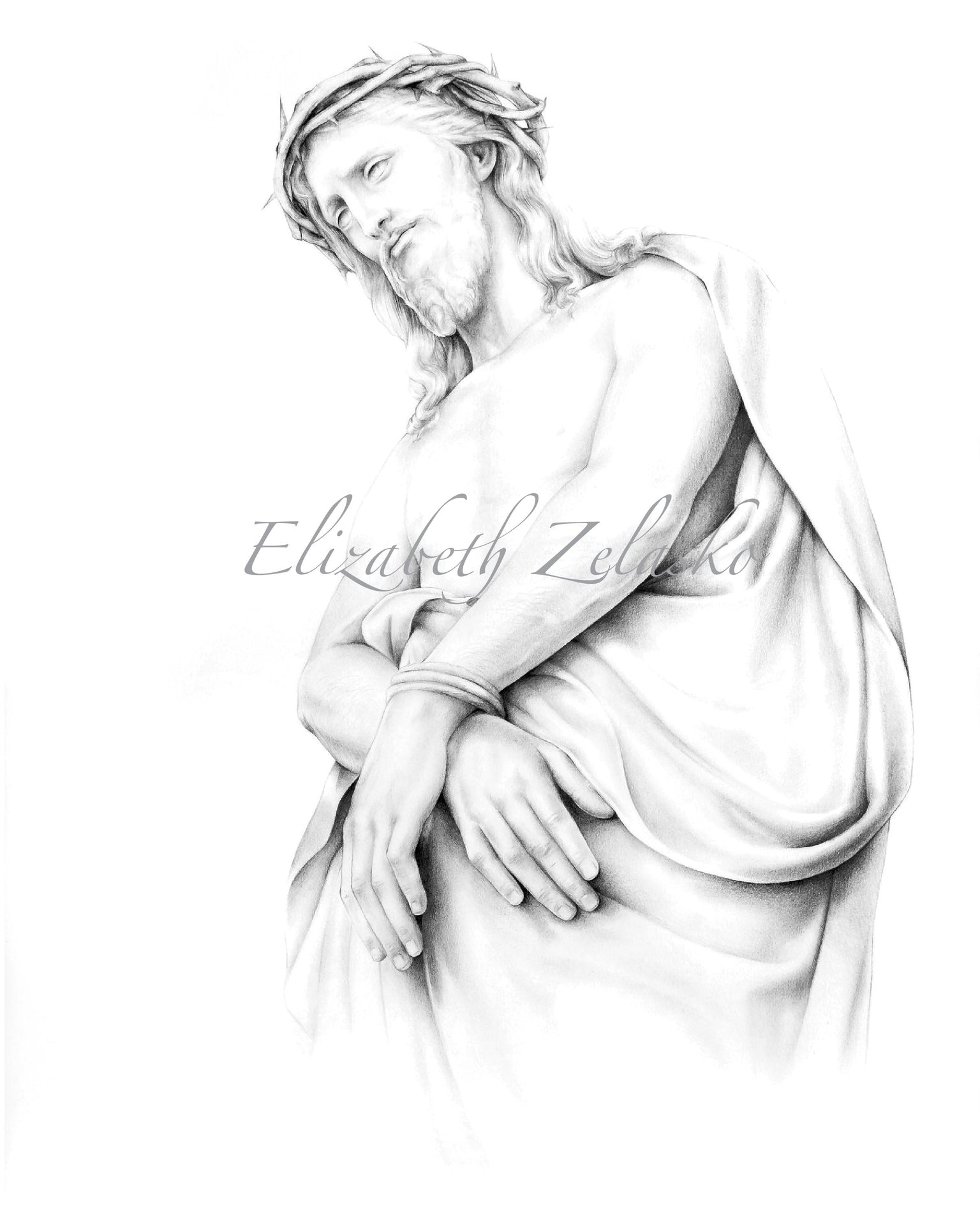 Christ before the crowd Print