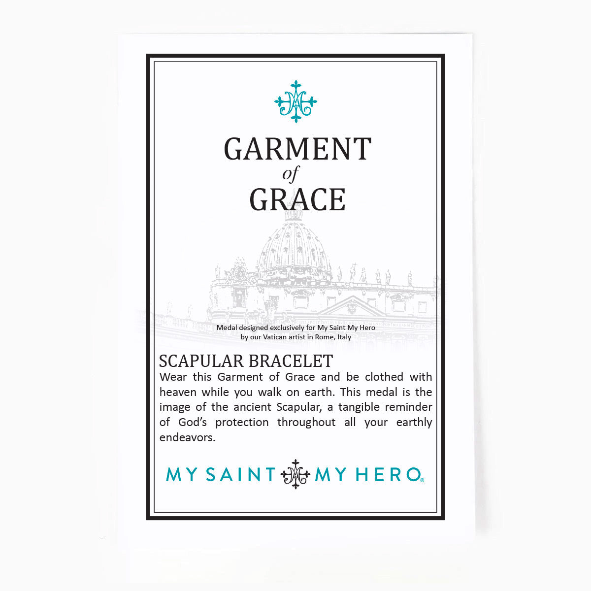 Garment of Grace Leather Scapular Bracelet (for Him)