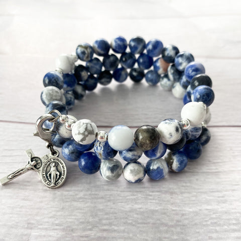 Immaculate Conception | Memory Wire Rosary Bracelet
