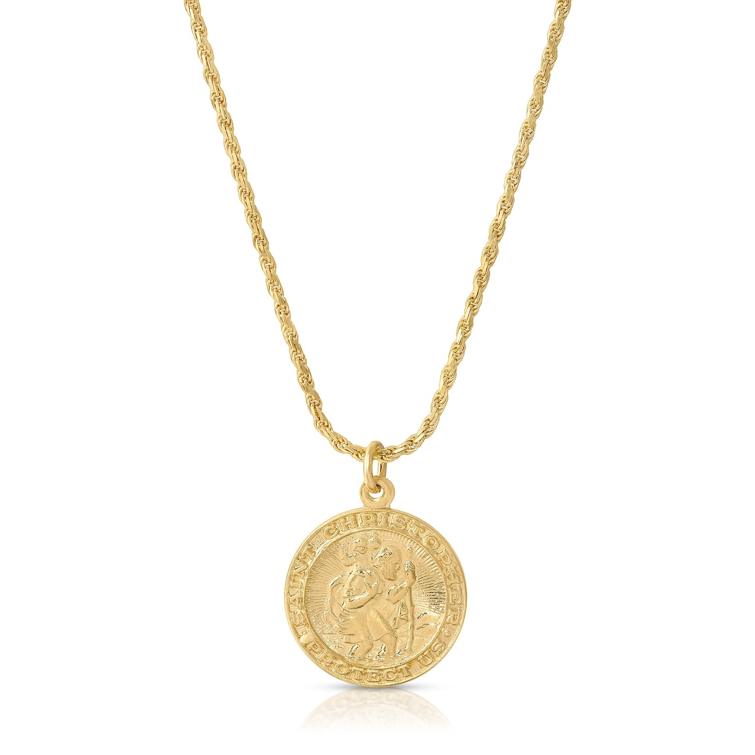 Gold Filled Saint Christopher Necklace