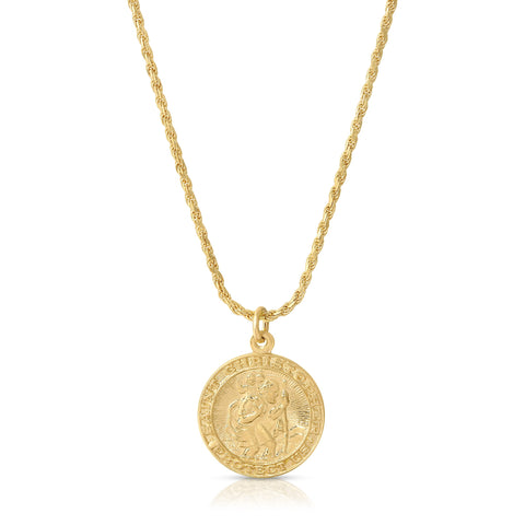 Gold Filled Saint Christopher Necklace