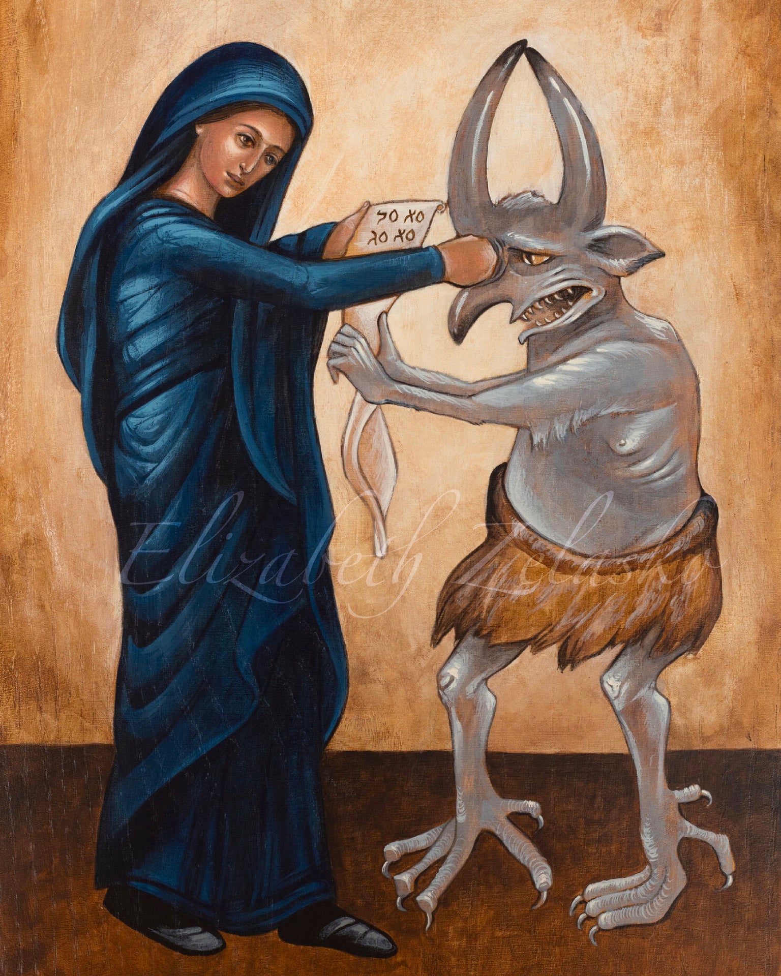 Hail Mary, Full of Grace, Punch the Devil in the Face Print