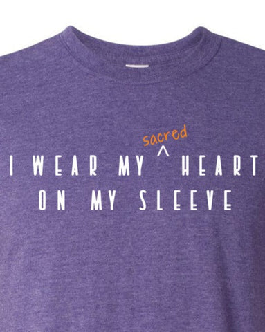 Sacred Heart on your sleeve- Sacred Heart of Jesus T Shirt