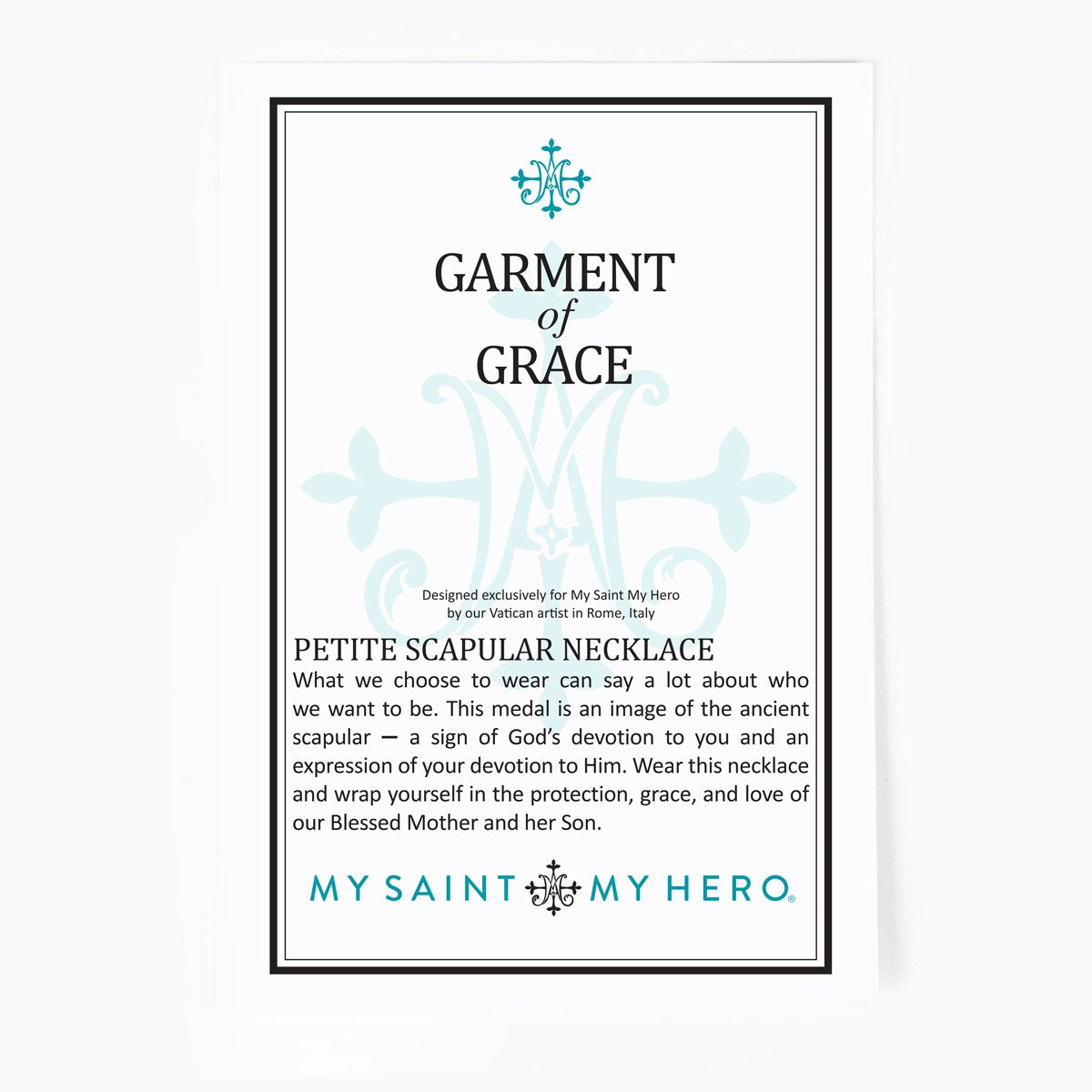 Garment of Grace Petite Scapular Necklace - Sterling Silver