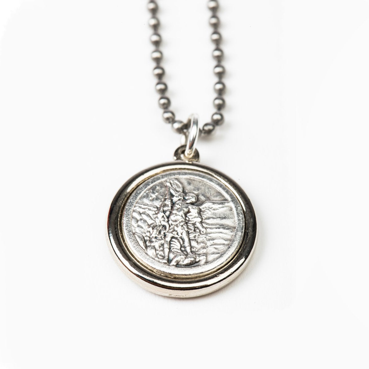 Archangel Michael Protection Armor of Faith Necklace - Bead Ball Chain