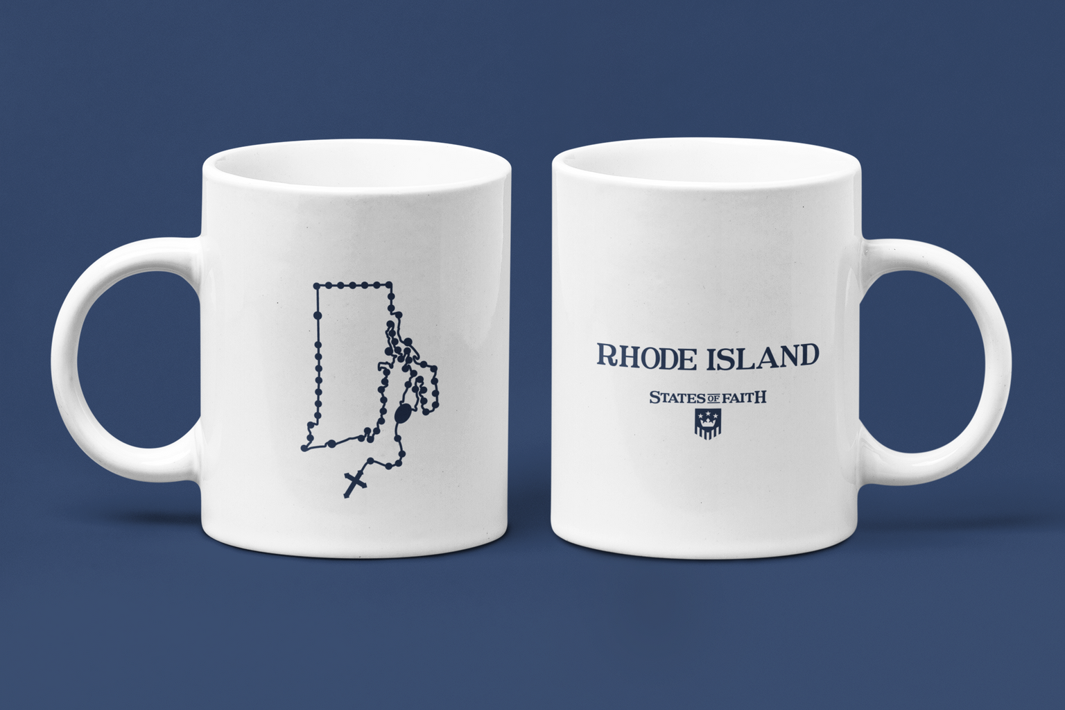Rhode Island Catholic Rosary Coffee Mug