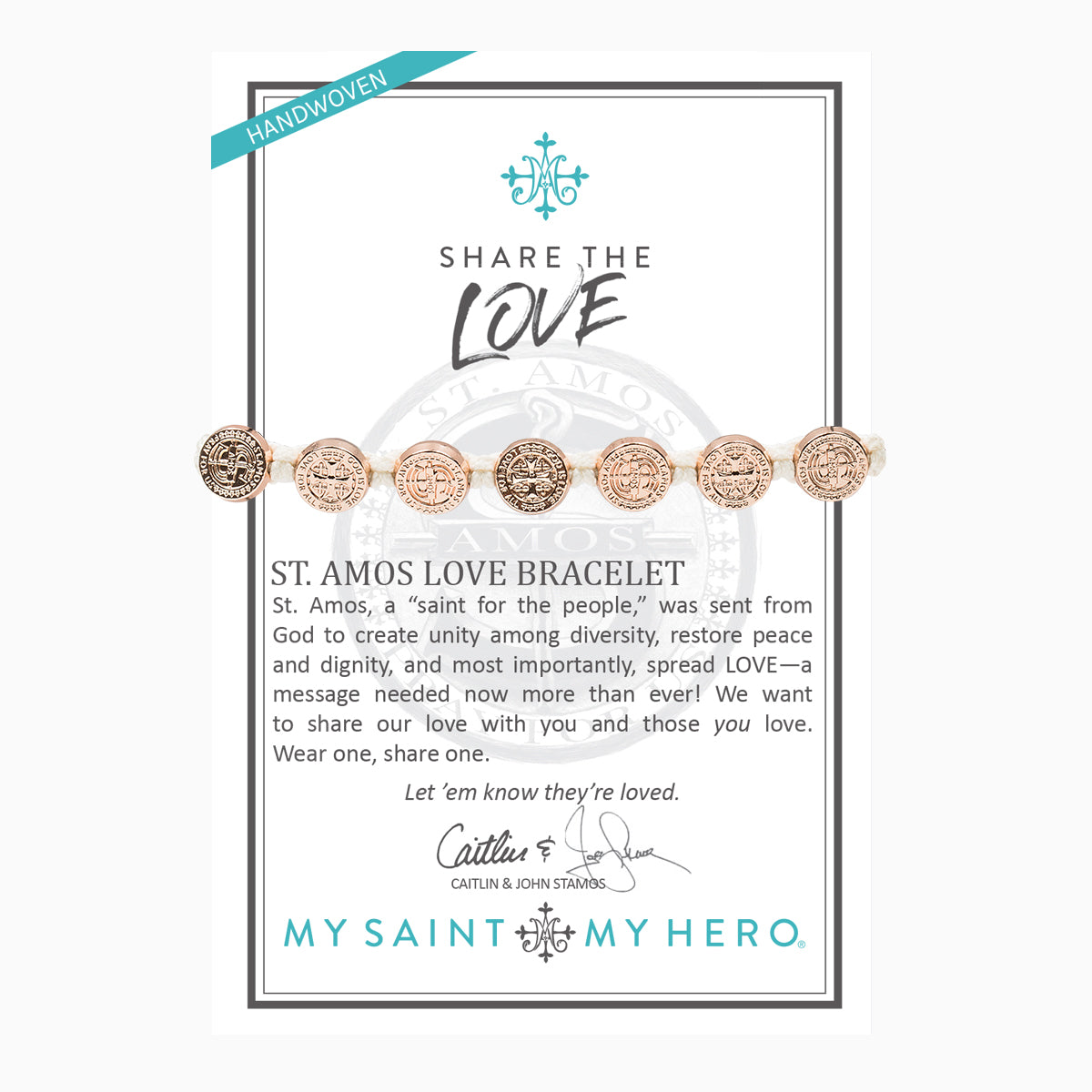 Share the Love - St. Amos Love Bracelet - White/Rose Gold